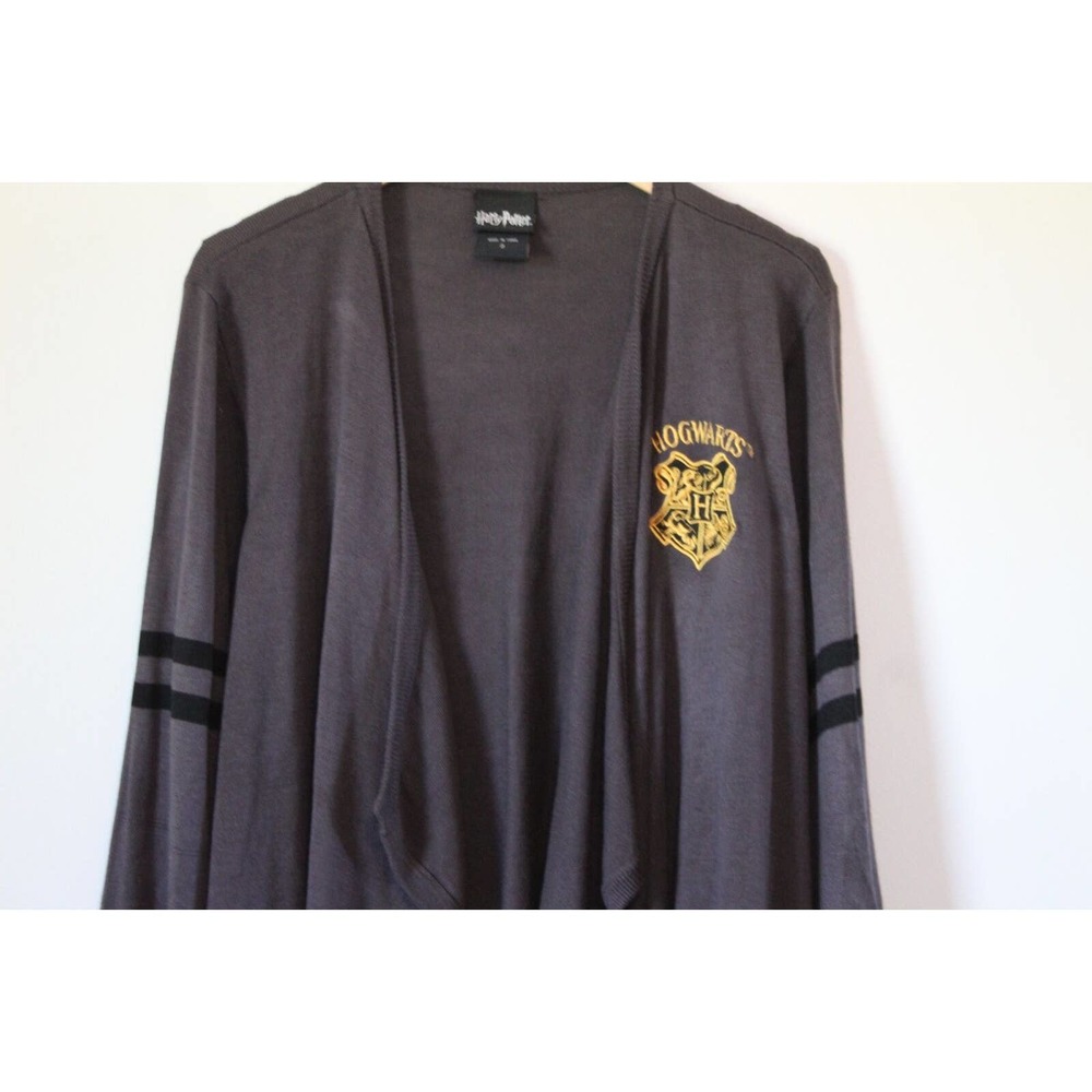 Harry Potter Open Front Drape Cardigan Sweater Gray Women's Plus Size 2X H14851 - Picture 4 of 13